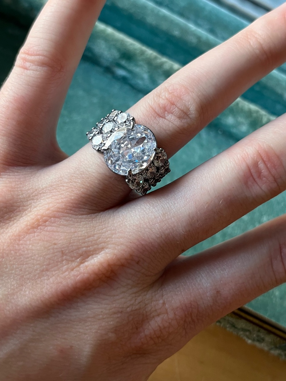 Diamond Cubic Zirconia Ring
